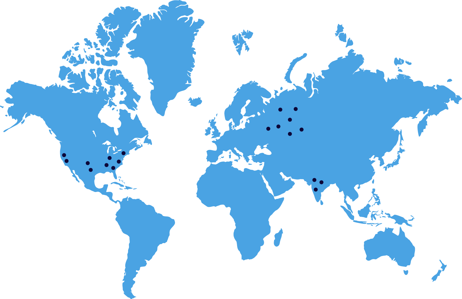 SquadGurus provides solutions to help our clients access and leverage a vast global market for technical talent and capabilities. SquadGurus does the legwork to bring you the highest quality providers, saving you time, money and ensuring your success. squad-gurus-map-people-2023-dots-b